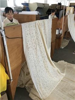 White embroidered cotton fabric插图3