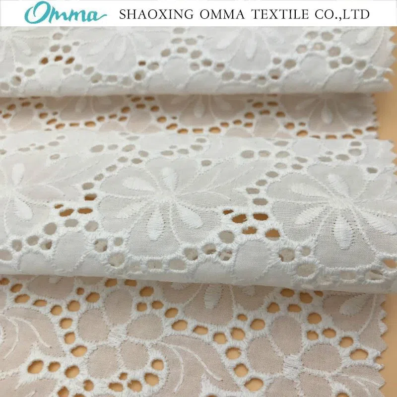 White Cotton Eyelet Embroidery插图1