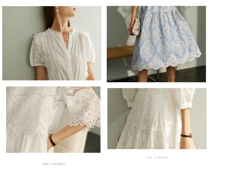 white broderie anglaise material插图