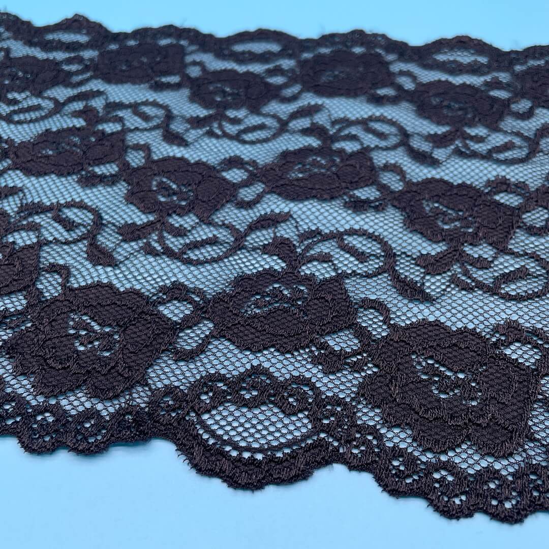 Black Stretch Lace Trim插图