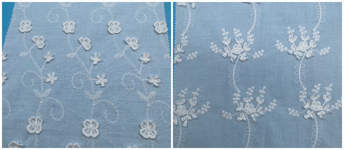 3D Floral Embroidery Fabric插图