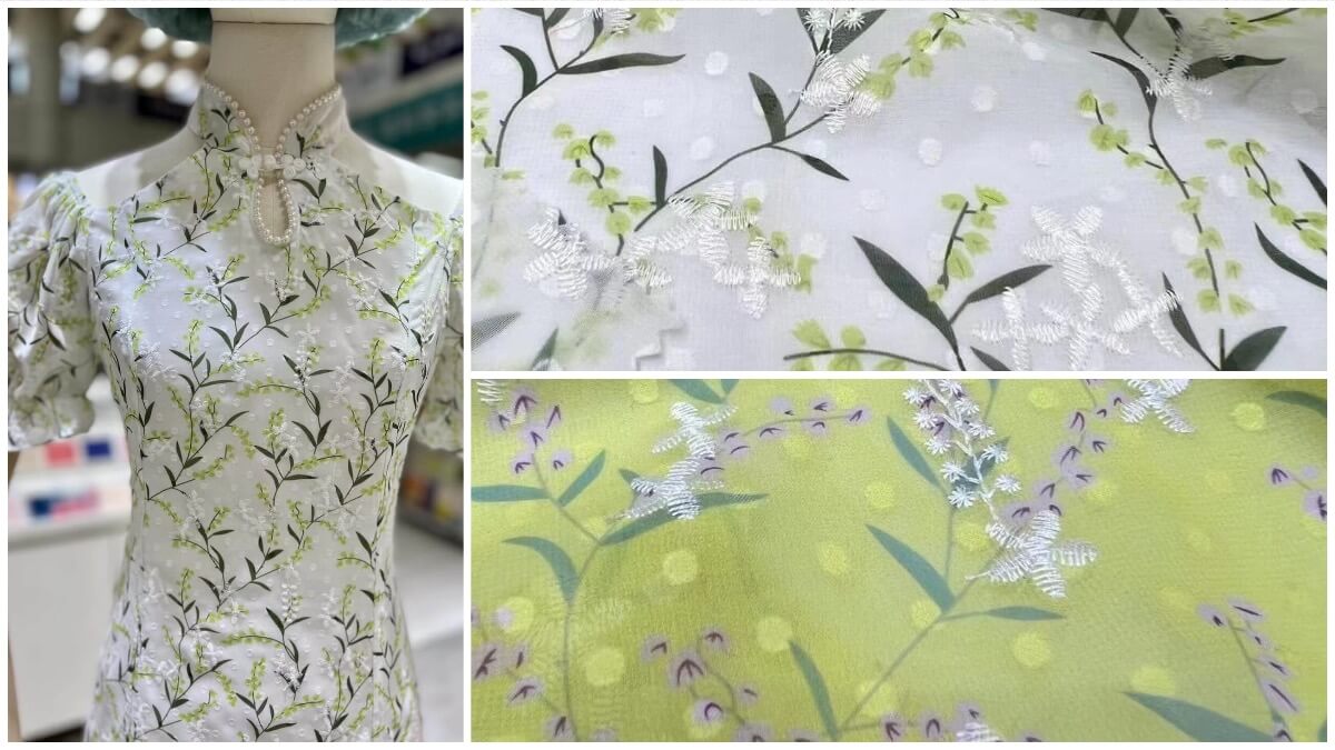 Chiffon embroidery fabric插图