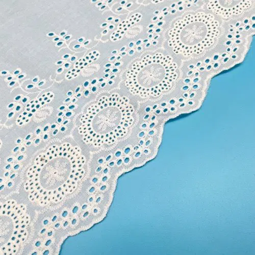 White Broderie Anglaise fabric