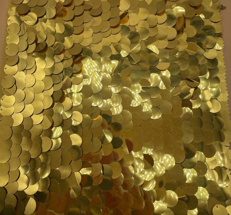 yellow sequin fabric