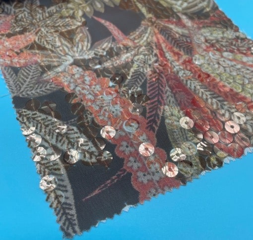 digital print fabric with sequin