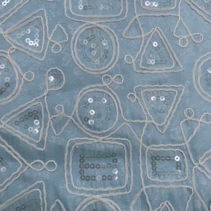 flat embroidery fabric